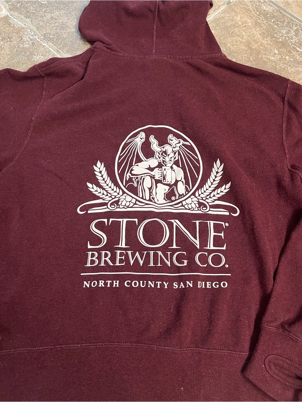 Woman’s Stone Brewing Co. Maroon Hoodie Sweater